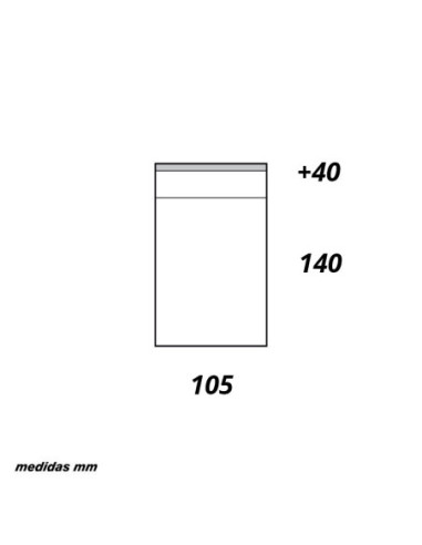 BOLSA 105x140+40mm SOLAPA ADHESIVA (100u)