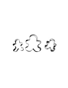 CORTAPASTAS (3) MUÑECO JENGIBRE CUT80Cortapastas metálicos