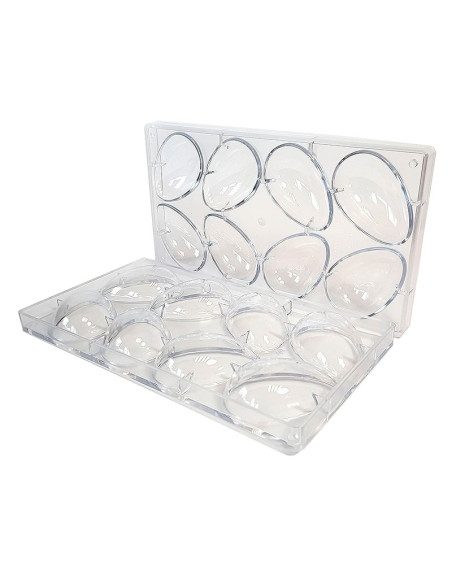 MOLDE 1/2 HUEVO LISO 100x66mm 8p - 60/70grPascua