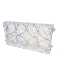 MOLDE 1/2 HUEVO LISO 100x66mm 8p - 60/70grPascua 2