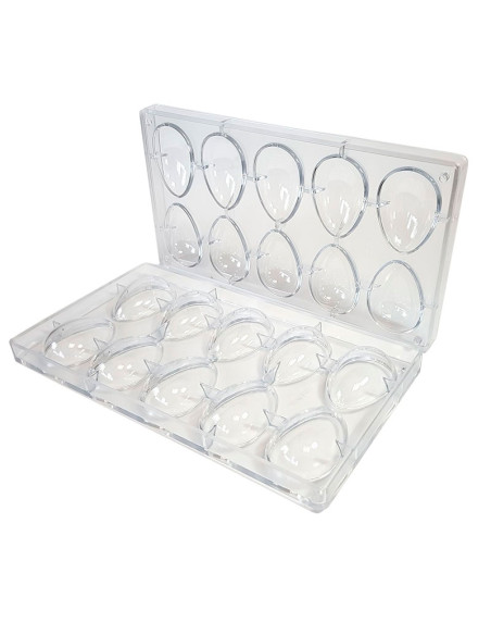MOLDE 1/2 HUEVO LISO 80x55mm 10p -35/40grHuevos