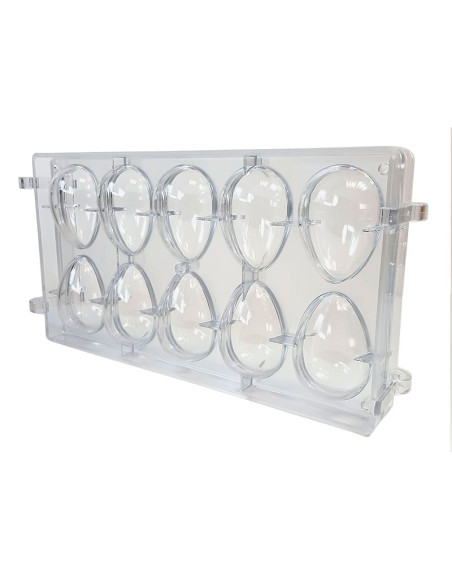 MOLDE 1/2 HUEVO LISO 80x55mm 10p -35/40grHuevos