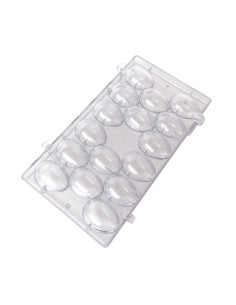 MOLDE 1/2 HUEVO LISO 65x45mm 16p - 20grPascua 2
