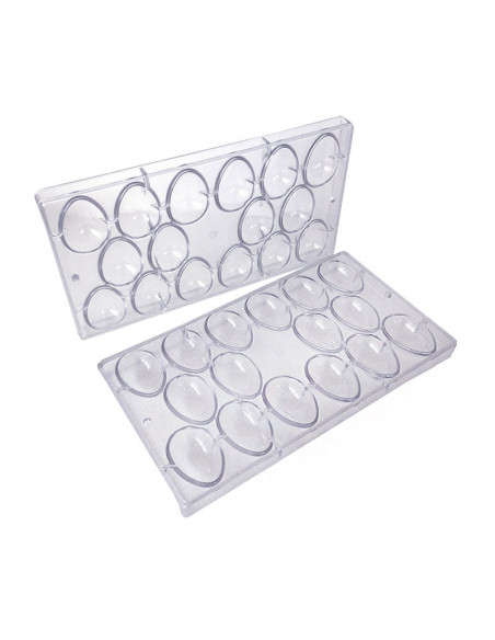 MOLDE 1/2 HUEVO LISO 65x45mm 16p - 20grPascua