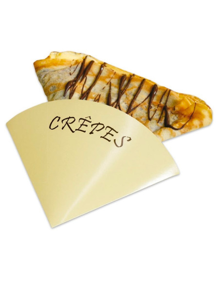 PORTA CRÊPES CARTONCINO CREMA PK(250ud)Recipientes Fast Food