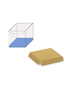 FONDO 80x80mm PIEL ORO REALZADO (10ud)Estuches Transparentes