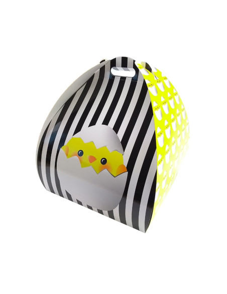 CAJA POLLITO PASCUA 28x28x32cm PK (25u) CUADRADAEmbalaje Pascua