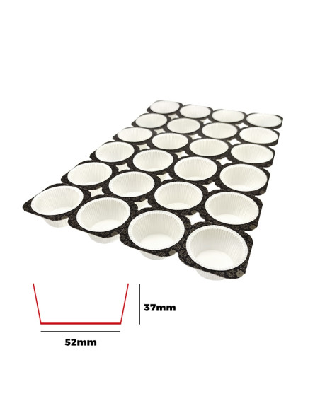 BANDEJAS MUFFIN 24u (BLANCA) CA (100u)Cápsulas especiales