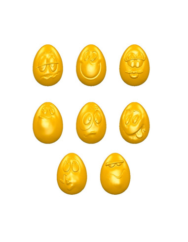 MOLDE CW1580 HUEVO 1/2 SMILE  33x23x12mm 24cHuevos