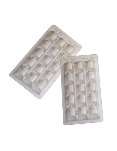 5 MOLDES PVC TABLETA 100g RECTÁNGULO 150x70mm