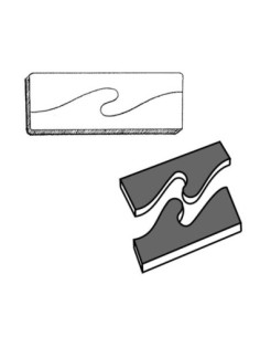 MOLDE PVC TURRÓN MODERNA ONDAS 2moldes 190x80x20mm