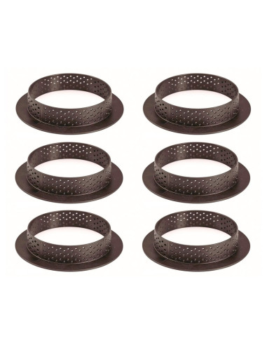KIT TARTE RING ROUND D80 molde+ 6 ringsTarte Ring