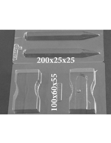 MOLDE PVC ARMD595 SACAPUNTAS Y LÁPIZ (2 moldes)