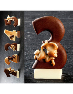 MOLDE DS5013 NÚMERO 3 RATONCITO DECOSIL