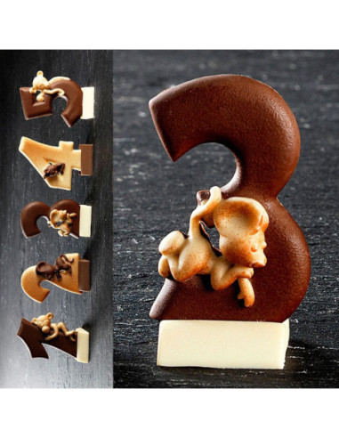 MOLDE DS5013 NÚMERO 3 RATONCITO DECOSIL