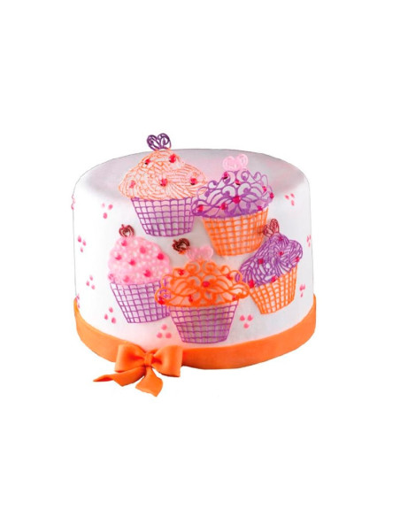 TAPETE TRD12 40X8cm CUP CAKESTapetes Silicona