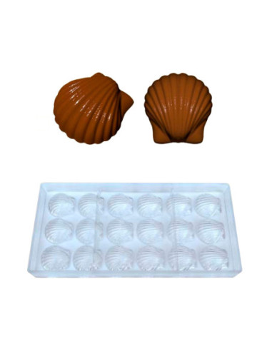 MOLDE M212 CONCHA SANTIAGO 34x33x15mm 18p