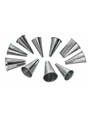 JUEGO DE 10 BOQUILLAS INOX patissierKit Boquillas Inox