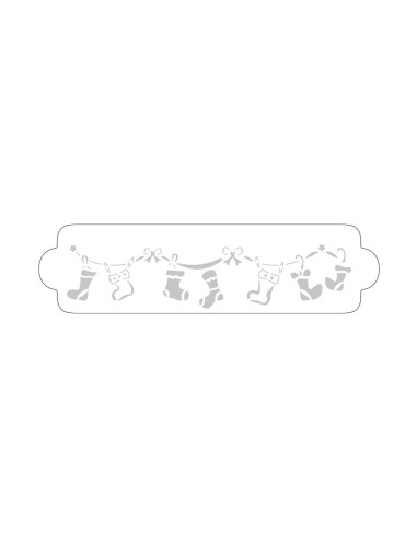 PLANTILLA STENCIL 40-W171 340x90mm NAVIDADPlantillas decoración