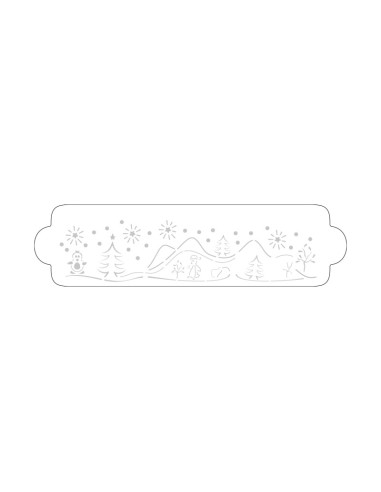 PLANTILLA STENCIL 40-W172 340x90mm NAVIDADPlantillas decoración