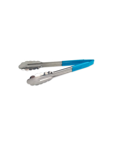 PINZA 24 cm. INOX CUBIERTA VINILO AZULPinzas