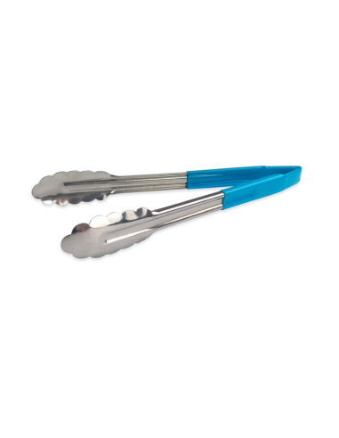 PINZA 30 cm. INOX CUBIERTA VINILO AZULPinzas