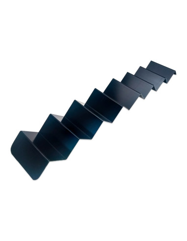 ZIG ZAG EXPOSITOR NEGRO MATE N4/5 e1,2 58x10x3,5cmAnodizadas