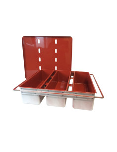 BATERIA 3 PAN MOLDE 30x10x10cm + CAUCHO