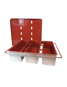 BATERIA 3 PAN MOLDE 40x12x12cm + CAUCHO