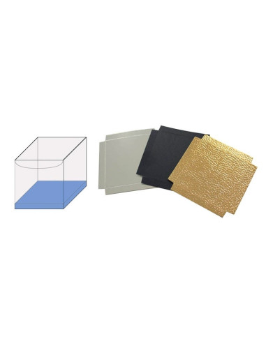 FONDO 100x100 PK (10u) REALZADO OROEstuches Transparentes