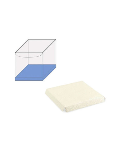 FONDO 60x60mm PIEL BLANCA REALZADO (10ud)Estuches Transparentes