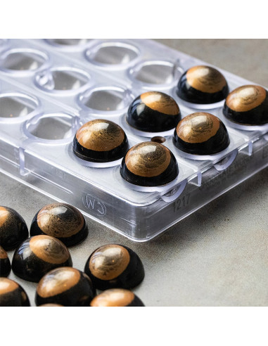 MOLDE CW1217 SEMIESFERA D30 24c 9gr 135x275Chocolate World MOLDE CW1217 SEMIESFERA D30 24c 9gr 135x275Chocolate World