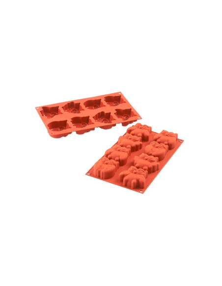 MOLDE SILICONA BUHOS 74x66xh33.5mm 8cSilikomart Monoporciones