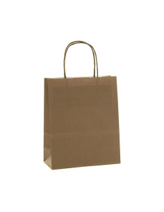 BOLSA KRAFT 18x8x24cm PK (50u) CHOCOLATE 