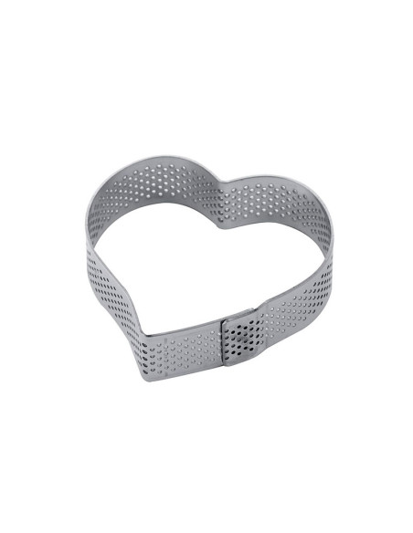 ARO CORAZÓN PERFORADO 74x62xh20mm INOX CROSTATA