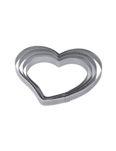 ARO CORAZON PERFORADO 160x150xh20mm INOX CROSTATA