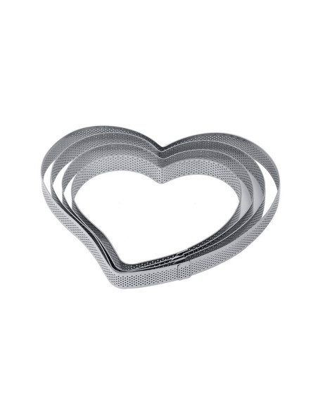 ARO CORAZÓN PERFORADO 160x150xh20mm INOX CROSTATA