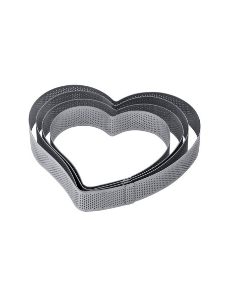 ARO CORAZÓN PERFORADO 160x150xh35mm INOX CROSTATA