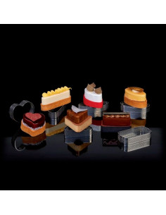 ARO CORAZÓN PERFORADO 74x62xh20mm INOX CROSTATA 2