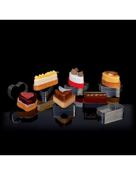 ARO CORAZÓN PERFORADO 74x62xh20mm INOX CROSTATA