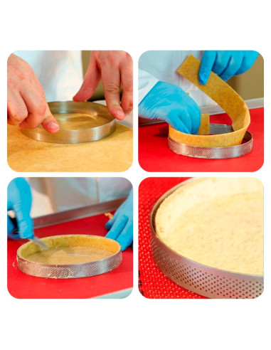 ARO CORAZÓN PERFORADO 160x150xh20mm INOX CROSTATA