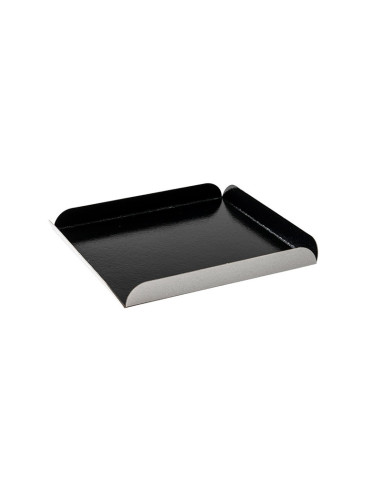 CARTON CUADRADO 17x17+2 cm PK(50u) NEGRO/PORCELANABases cuadradas