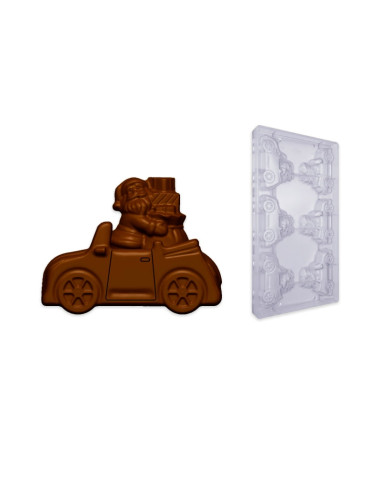 PAPA NOEL CON COCHE 101x76mmFiguras Navidad