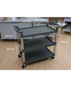 CARRO DE SERVICIO POLIETILENO / ALUMINIO