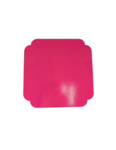 CARTÓN CUADRADO 17x17+2 cm PK(50u) FUCSIA/NEGRO