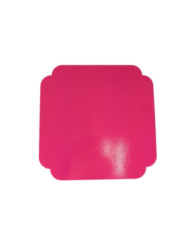 CARTÓN CUADRADO 19x19+2 cm PK(50u) FUCSIA/NEGRO