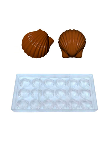 MOLDE M212 CONCHA SANTIAGO 34x33x15mm 18pVarios