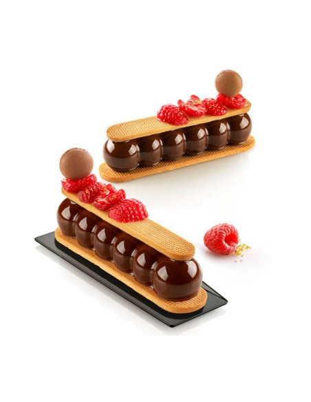 MOLDE TRUFFLE ECLAIR 75 -130x30xh27 mm 6c x 75mlSilikomart Monoporc...