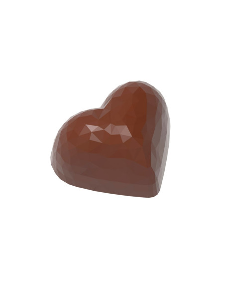 MOLDE CW1913 CORAZÓN FACETAS 36x29,5x19mm 21cChocolate World