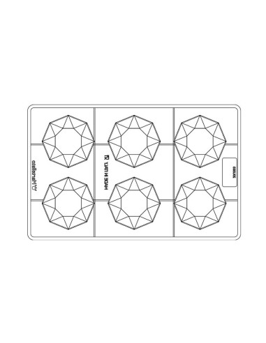 M. BASE HUEVO DIAMANTE 68x68x5.5mm (6c, 16gr)Huevos